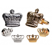 Mardi Gras Classic Crowns Cufflinks and Studs